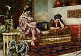 Franz Von Defregger Canvas Paintings - Idle Hours in the Harem